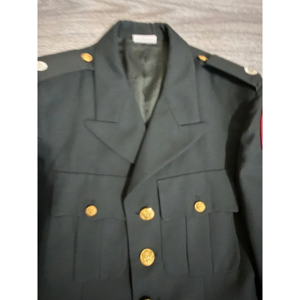 Vintage 1992 US Army Uniform Coat 36L JROTC Dress AG 489 Wool Blend Balboa Patch